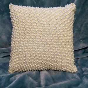 Pearl Beaded Decorative Throw Pillow